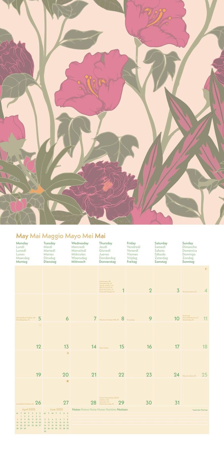 Bild: 4002725981721 | GreenLine Floral 2025 - Wand-Kalender - Broschüren-Kalender - 30x30...