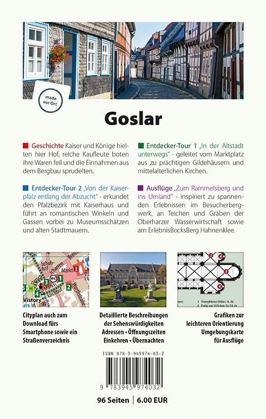 Rückseite: 9783945974032 | Goslar - Der Stadtführer | Angelika Kroker (u. a.) | Taschenbuch