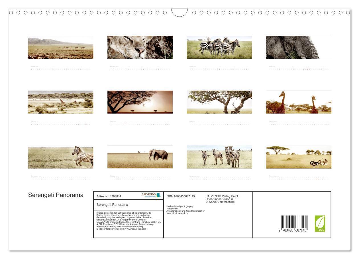 Bild: 9783435687145 | Serengeti Panorama (Wandkalender 2025 DIN A3 quer), CALVENDO...