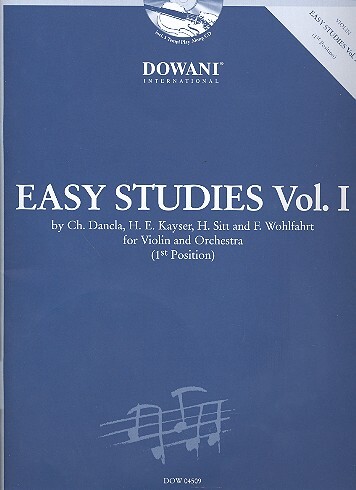 Cover: 9783905476811 | Easy Studies Vol. 1 (1st Position) | for Violin and Orchestra | Dowani
