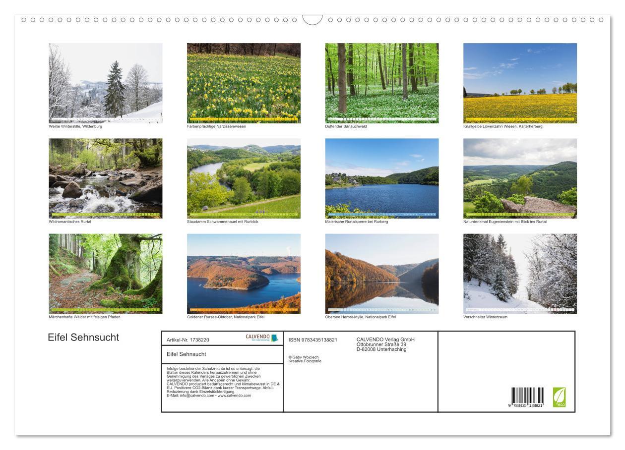 Bild: 9783435138821 | Eifel Sehnsucht (Wandkalender 2025 DIN A2 quer), CALVENDO...