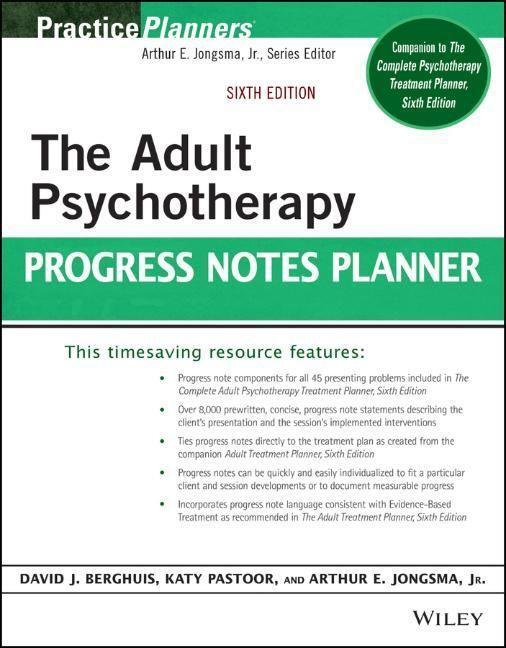 Cover: 9781119691181 | The Adult Psychotherapy Progress Notes Planner | Jongsma (u. a.)