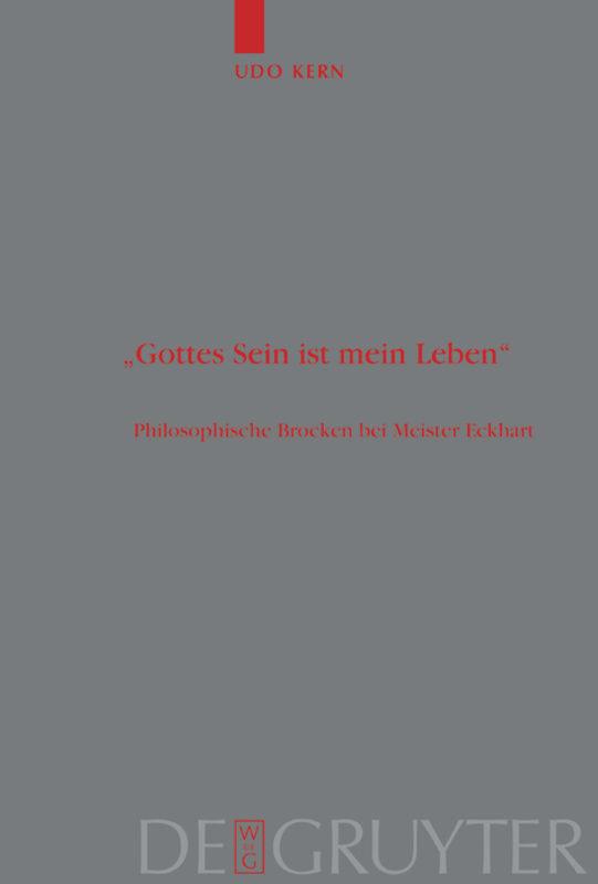 Cover: 9783110177411 | "Gottes Sein ist mein Leben" | Udo Kern | Buch | VII | Deutsch | 2003