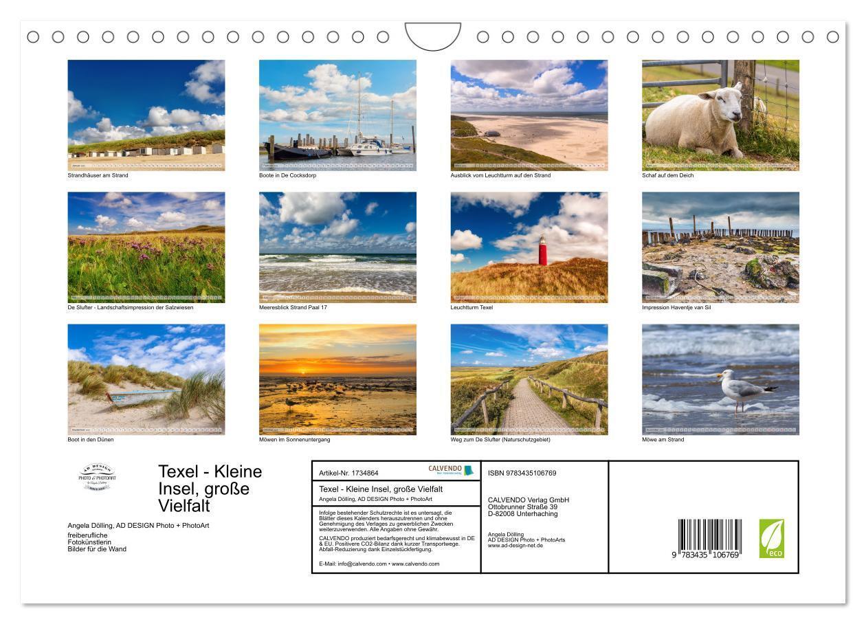 Bild: 9783435106769 | Texel - Kleine Insel, große Vielfalt (Wandkalender 2025 DIN A4...