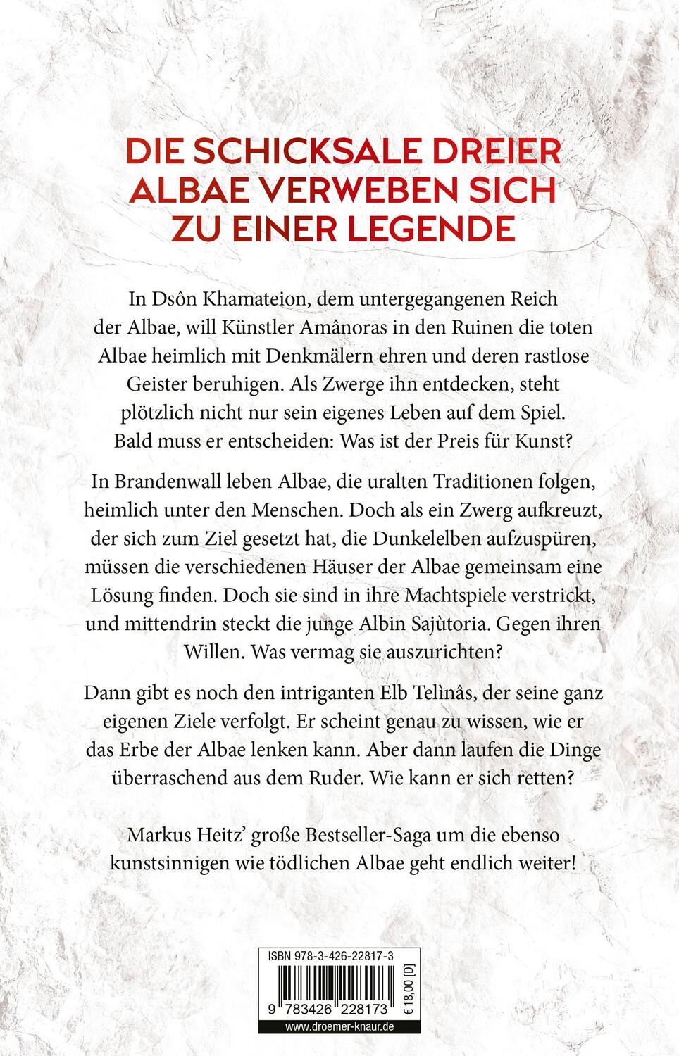 Rückseite: 9783426228173 | Die Legenden der Albae - Dunkles Erbe | Markus Heitz | Taschenbuch