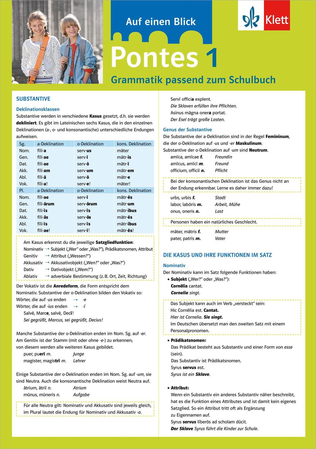 Cover: 9783129260791 | Auf einen Blick - Pontes 1 | Grammatik passend zum Schulbuch | Söllner