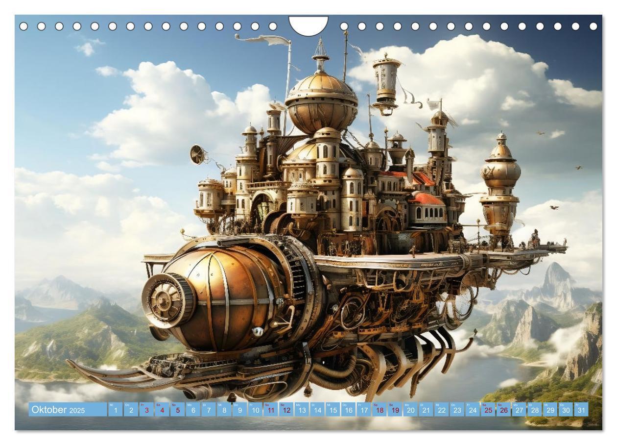 Bild: 9783435504930 | Steampunk Domizile (Wandkalender 2025 DIN A4 quer), CALVENDO...