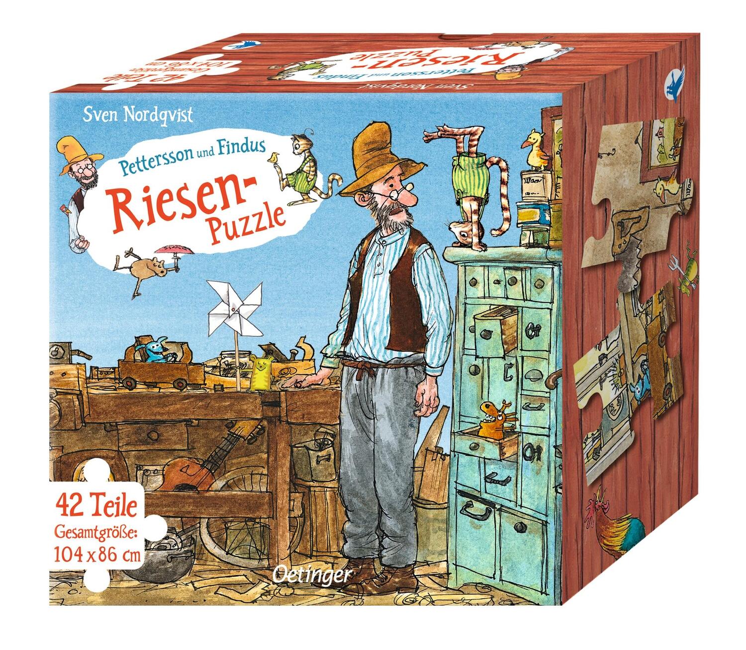 Cover: 4260512187477 | Pettersson und Findus. Riesen-Puzzle. Petterssons Tischlerschuppen....