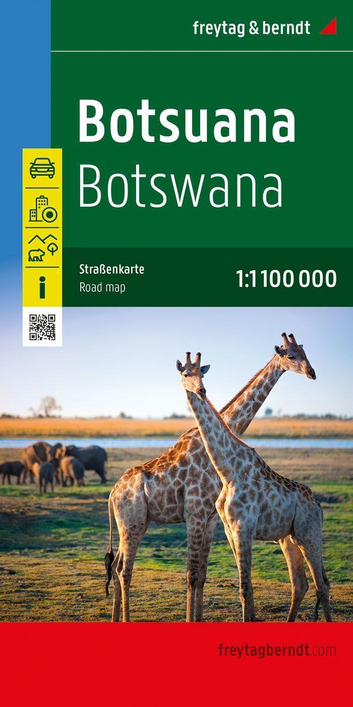Cover: 9783707921977 | Botsuana, Straßenkarte 1:1.100.000, freytag & berndt | Berndt | 2023