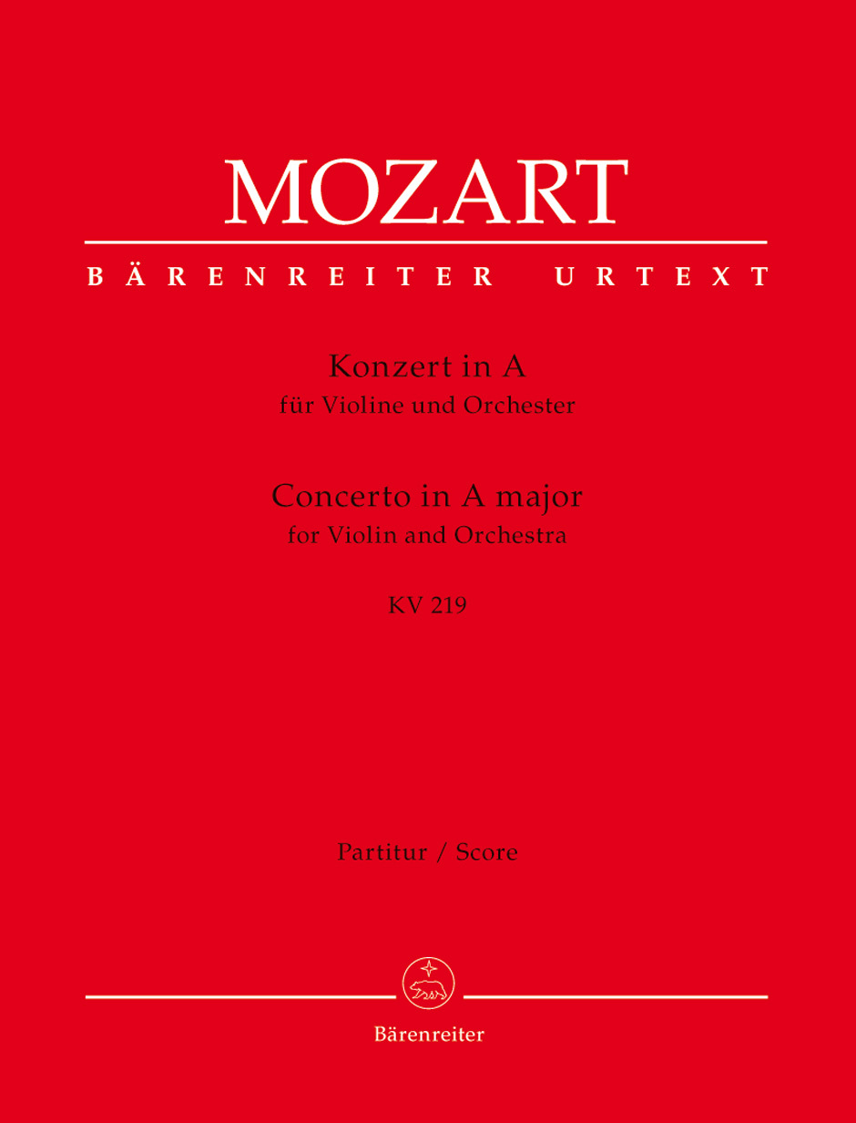 Cover: 9790006453559 | Konzert für Violine und Orchester Nr. 5 A-Dur KV 219 | Mozart | 60 S.