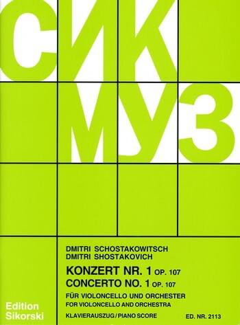 Cover: 9790003016917 | Konzert Nr. 1 | Dimitri Shostakovich | Buch | 1988 | Sikorski Edition