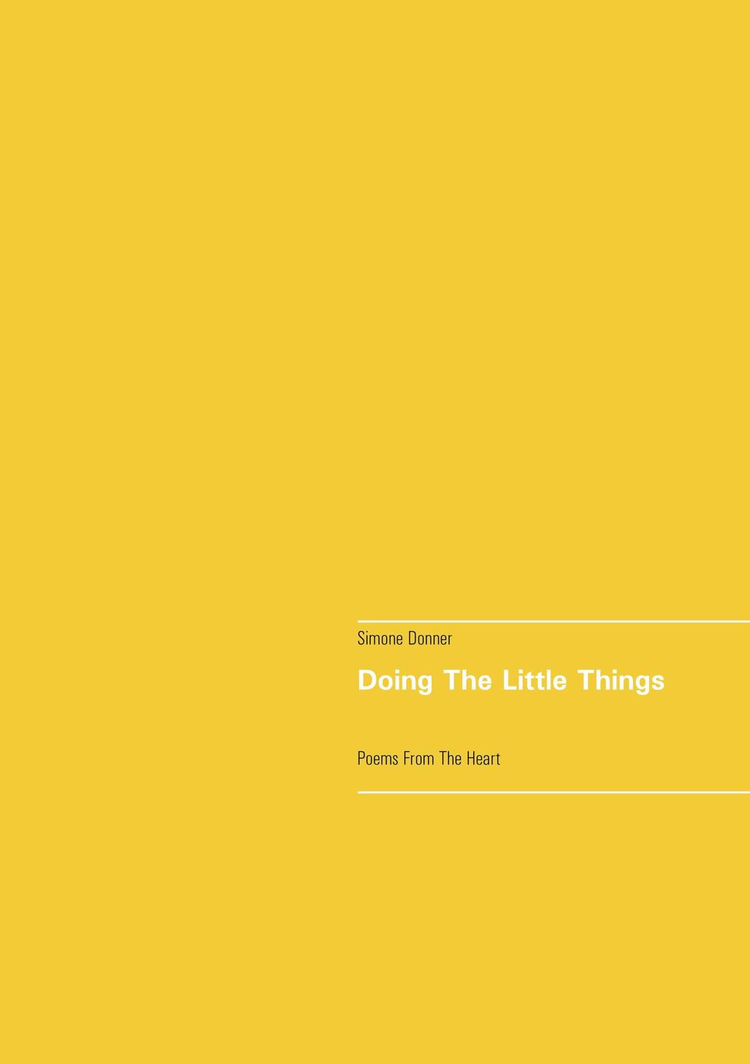 Cover: 9783752625530 | Doing The Little Things | Poems From The Heart | Simone Donner | Buch