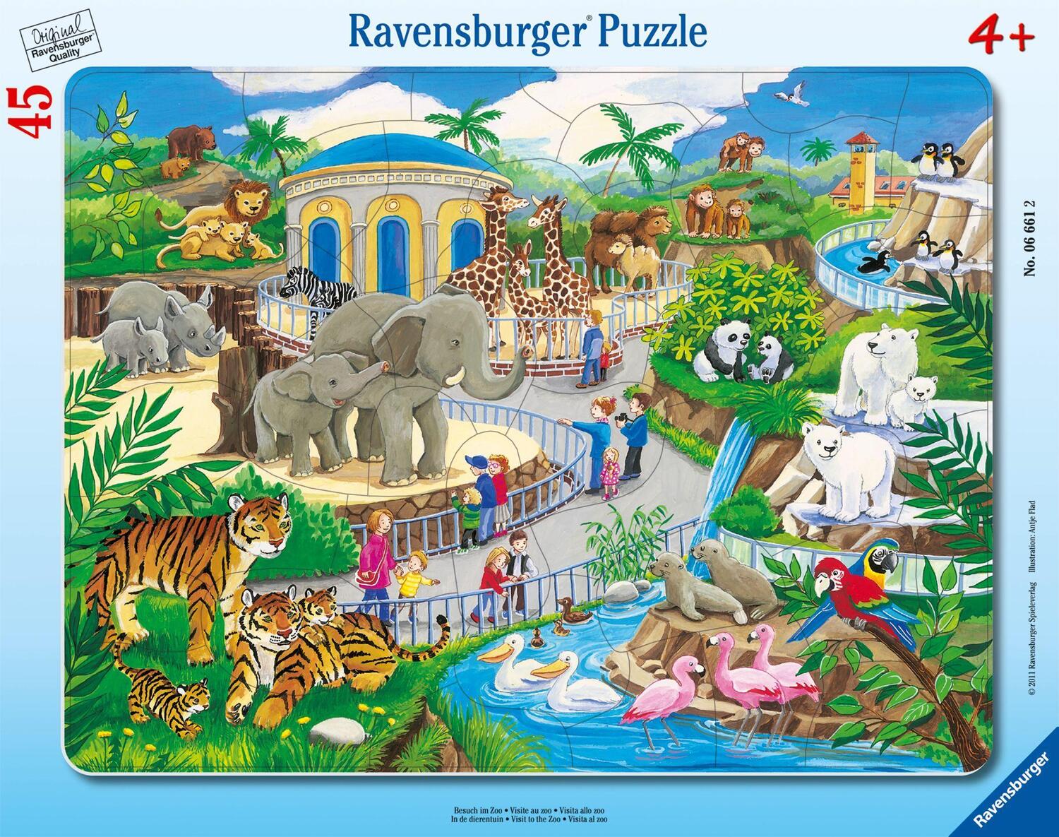 Cover: 4005556066612 | Besuch im Zoo. Rahmenpuzzle | Spiel | Deutsch | 2011 | Ravensburger