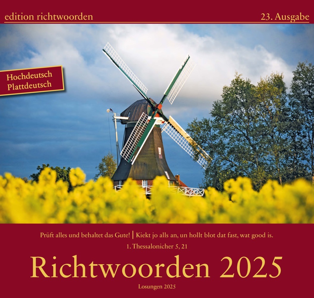 Cover: 9783910358119 | Richtwoorden Kalender 2025 | Kroon Hannelore | Taschenbuch | Deutsch