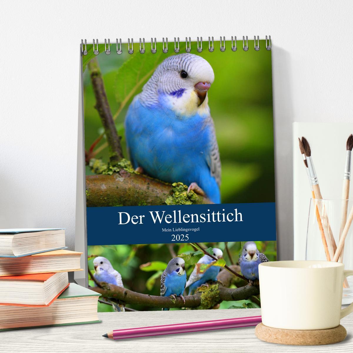 Bild: 9783435935659 | Der Wellensittich - Mein Lieblingsvogel (Tischkalender 2025 DIN A5...