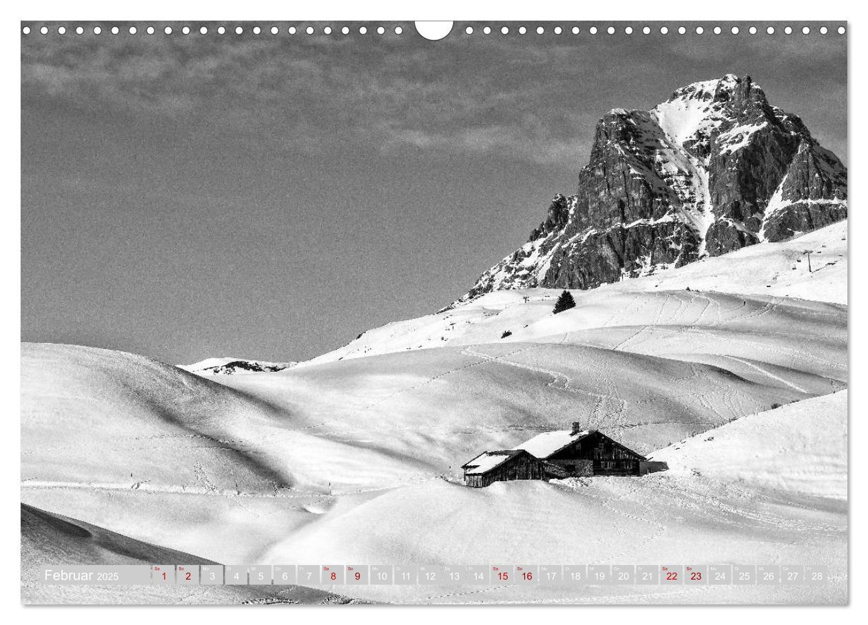 Bild: 9783435299829 | Arlberg black and white (Wandkalender 2025 DIN A3 quer), CALVENDO...