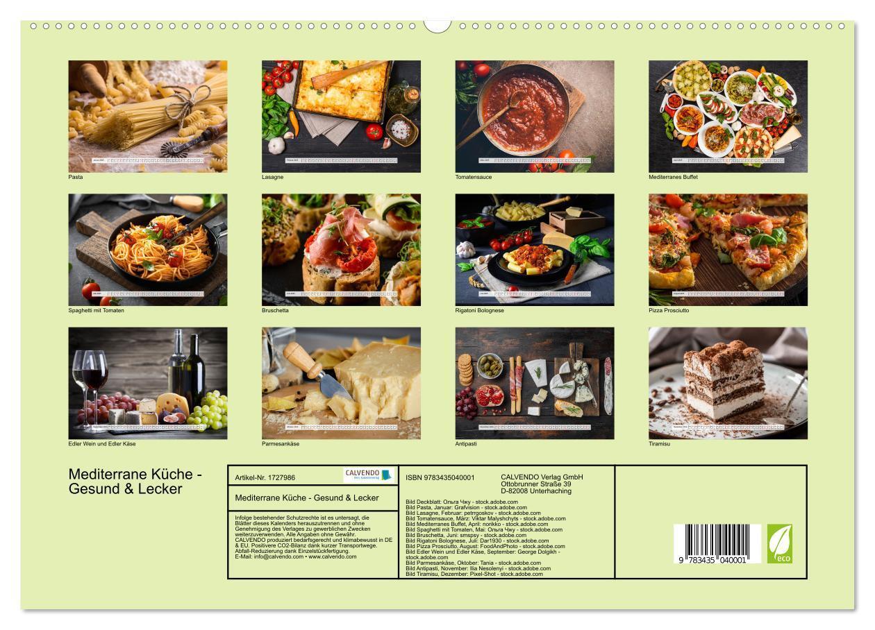 Bild: 9783435040001 | Mediterrane Küche - Gesund &amp; Lecker (Wandkalender 2025 DIN A2...