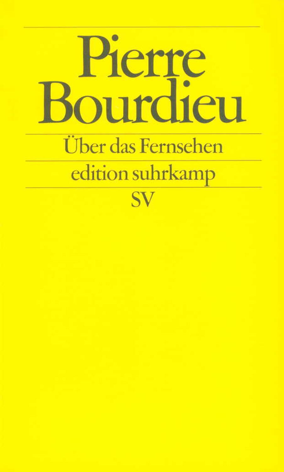 Cover: 9783518120545 | Über das Fernsehen | Pierre Bourdieu | Taschenbuch | edition suhrkamp