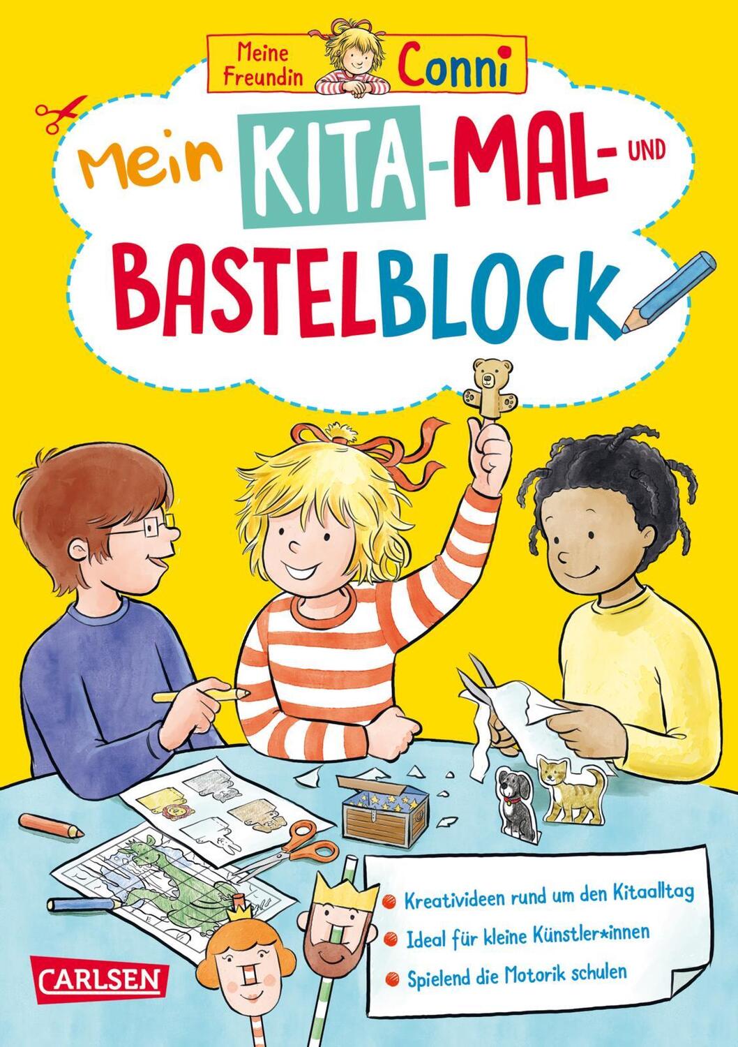 Cover: 9783551191502 | Conni Gelbe Reihe (Beschäftigungsbuch): Mein Kita-Mal- und Bastelblock
