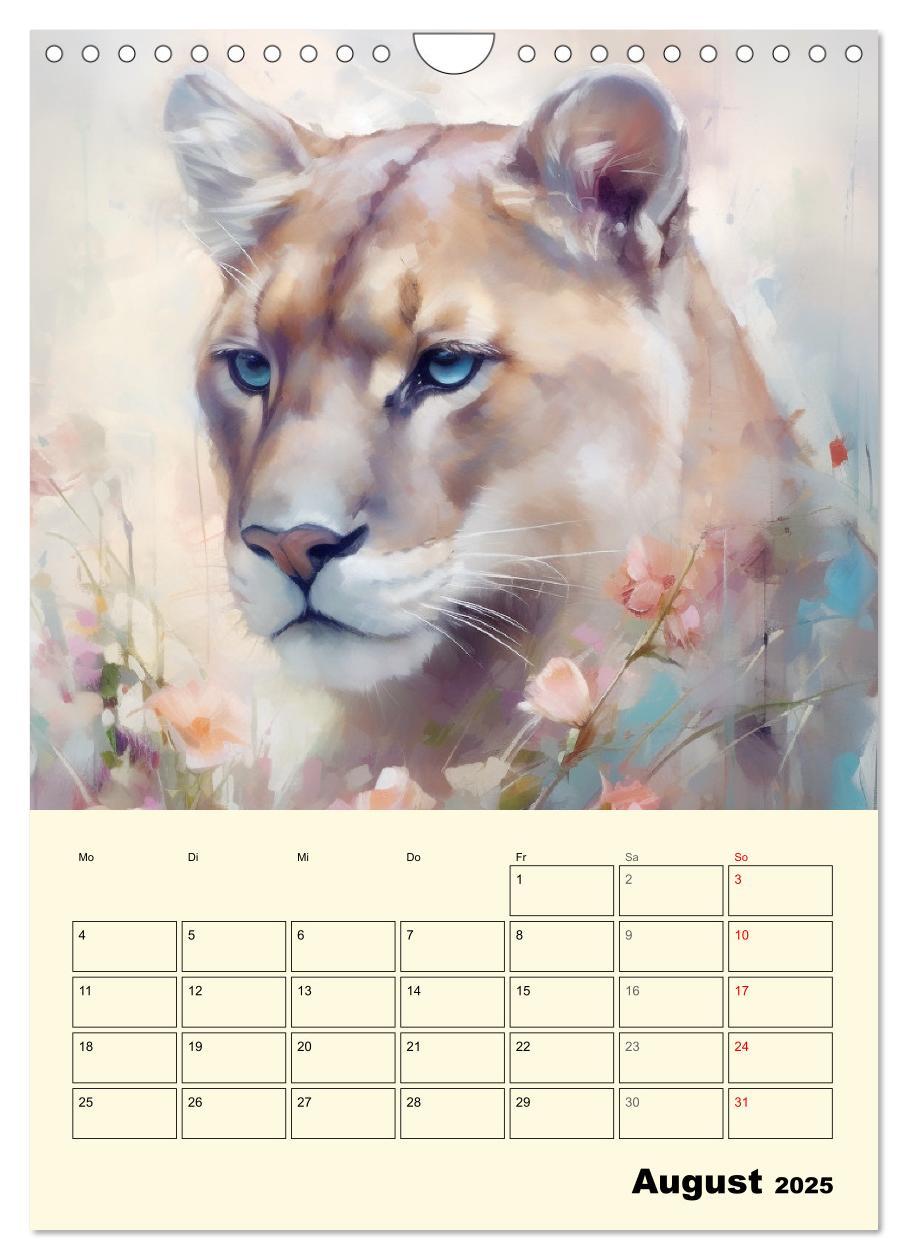 Bild: 9783435865208 | Raubkatzen. Zauberhafte Aquarelle (Wandkalender 2025 DIN A4 hoch),...