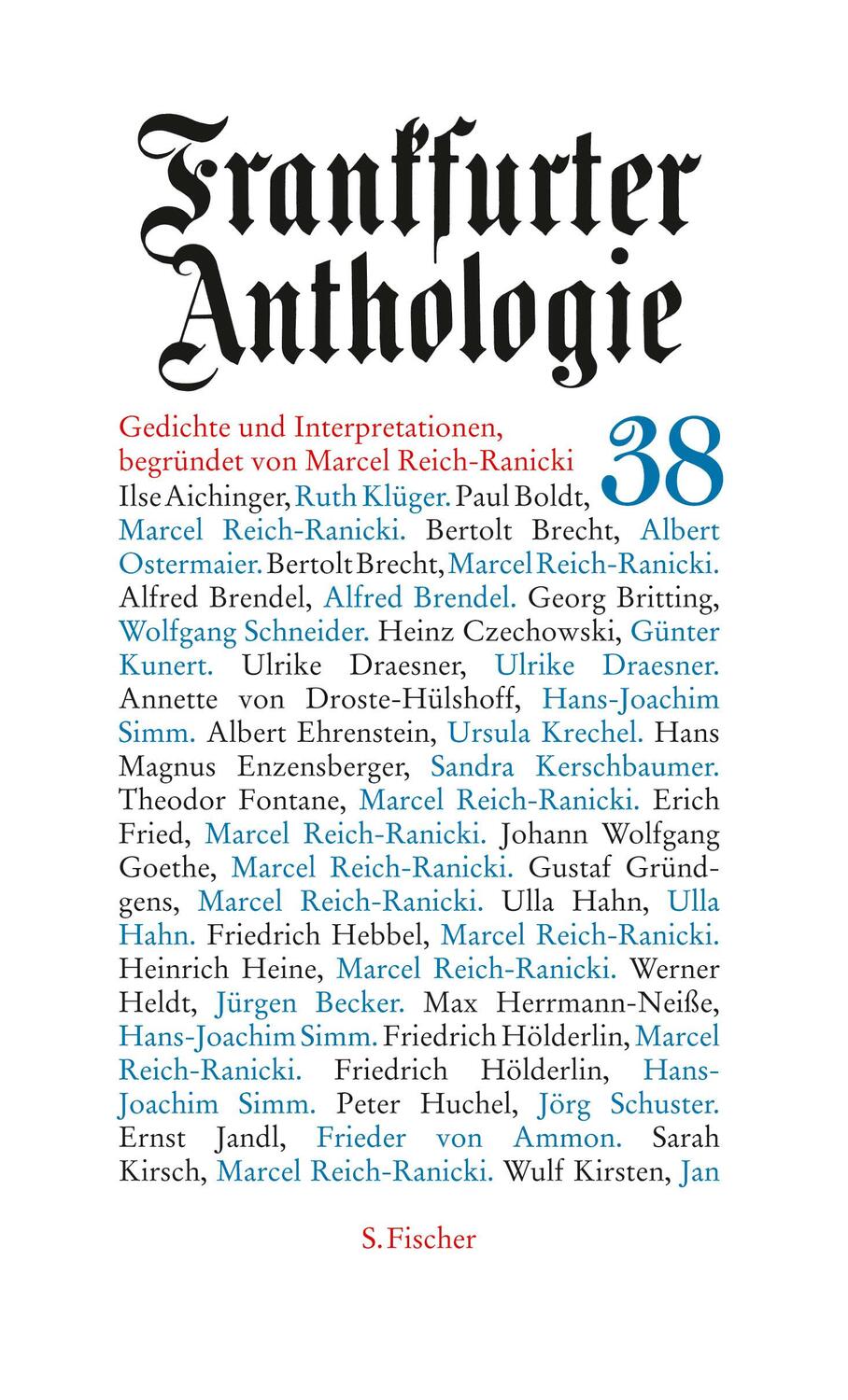Cover: 9783100024121 | Frankfurter Anthologie 38 | Buch | Frankfurter Anthologie | Deutsch