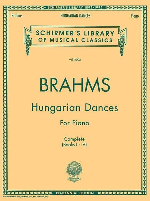 Cover: 9780793541089 | Hungarian Dances: Schirmer Library of Classics Volume 2005 Piano Solo