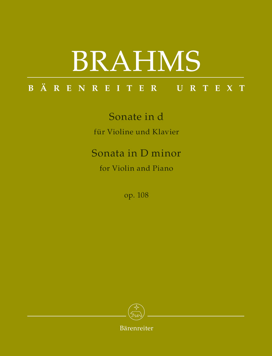 Cover: 9790006544332 | Sonata in D minor for Violin and Piano op. 108 | Bärenreiter Verlag