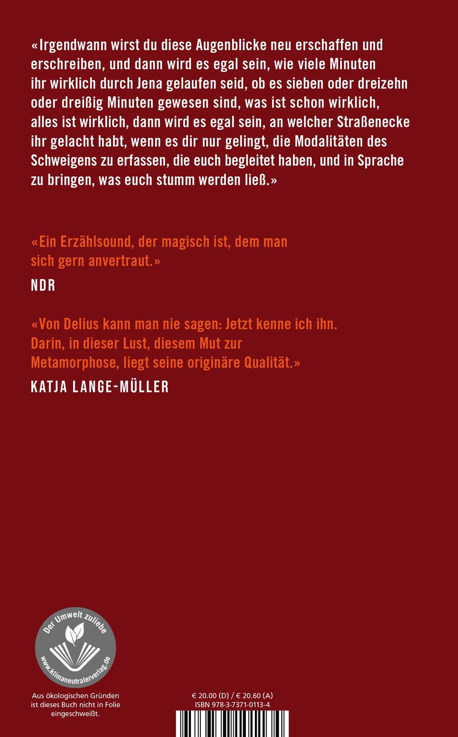 Rückseite: 9783737101134 | Die sieben Sprachen des Schweigens | Friedrich Christian Delius | Buch