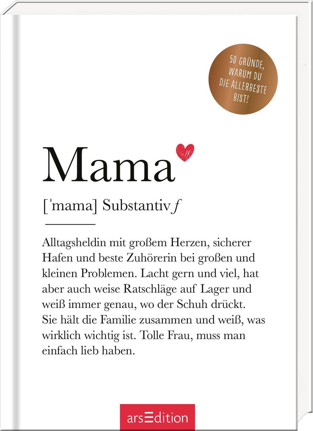 Cover: 9783845853017 | Mama (Substantiv, f) | 50 Gründe, warum du die Allerbeste bist! | Buch