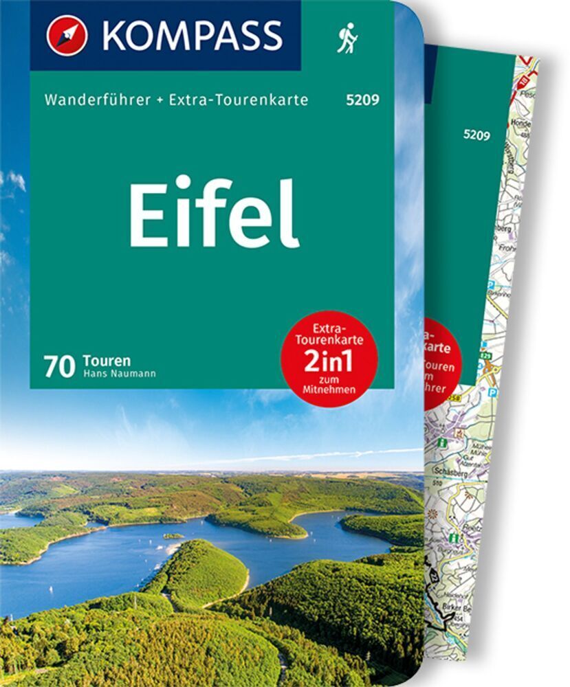 Cover: 9783991210528 | KOMPASS Wanderführer Eifel, 70 Touren | Hans Naumann | Taschenbuch
