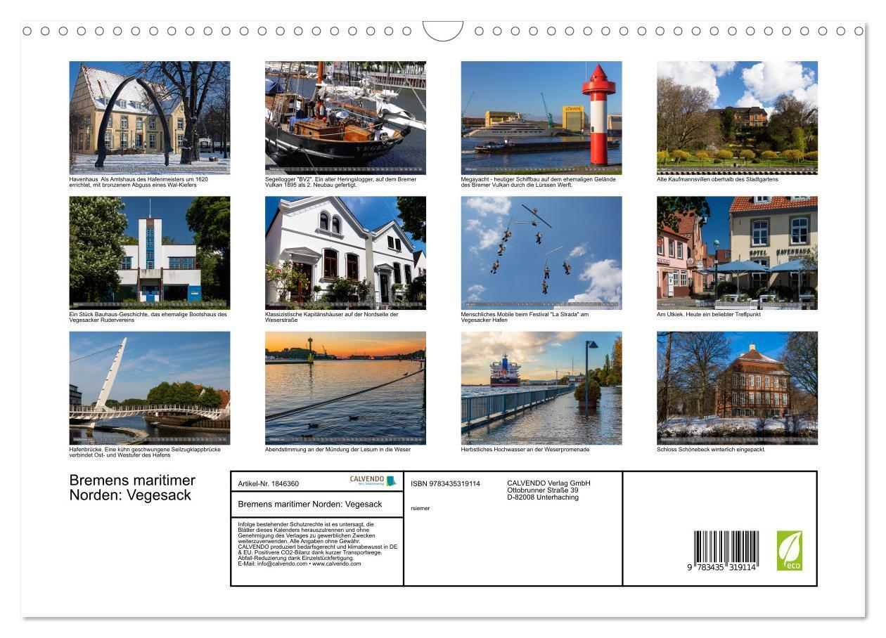 Bild: 9783435319114 | Bremens maritimer Norden: Vegesack (Wandkalender 2025 DIN A3 quer),...