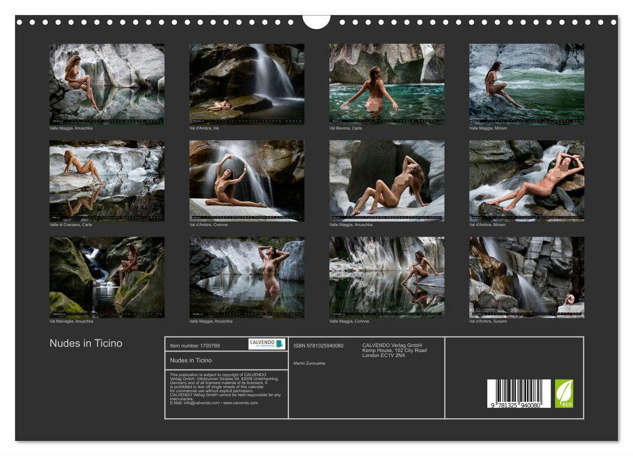 Bild: 9781325940080 | Nudes in Ticino (Wall Calendar 2025 DIN A3 landscape), CALVENDO 12...