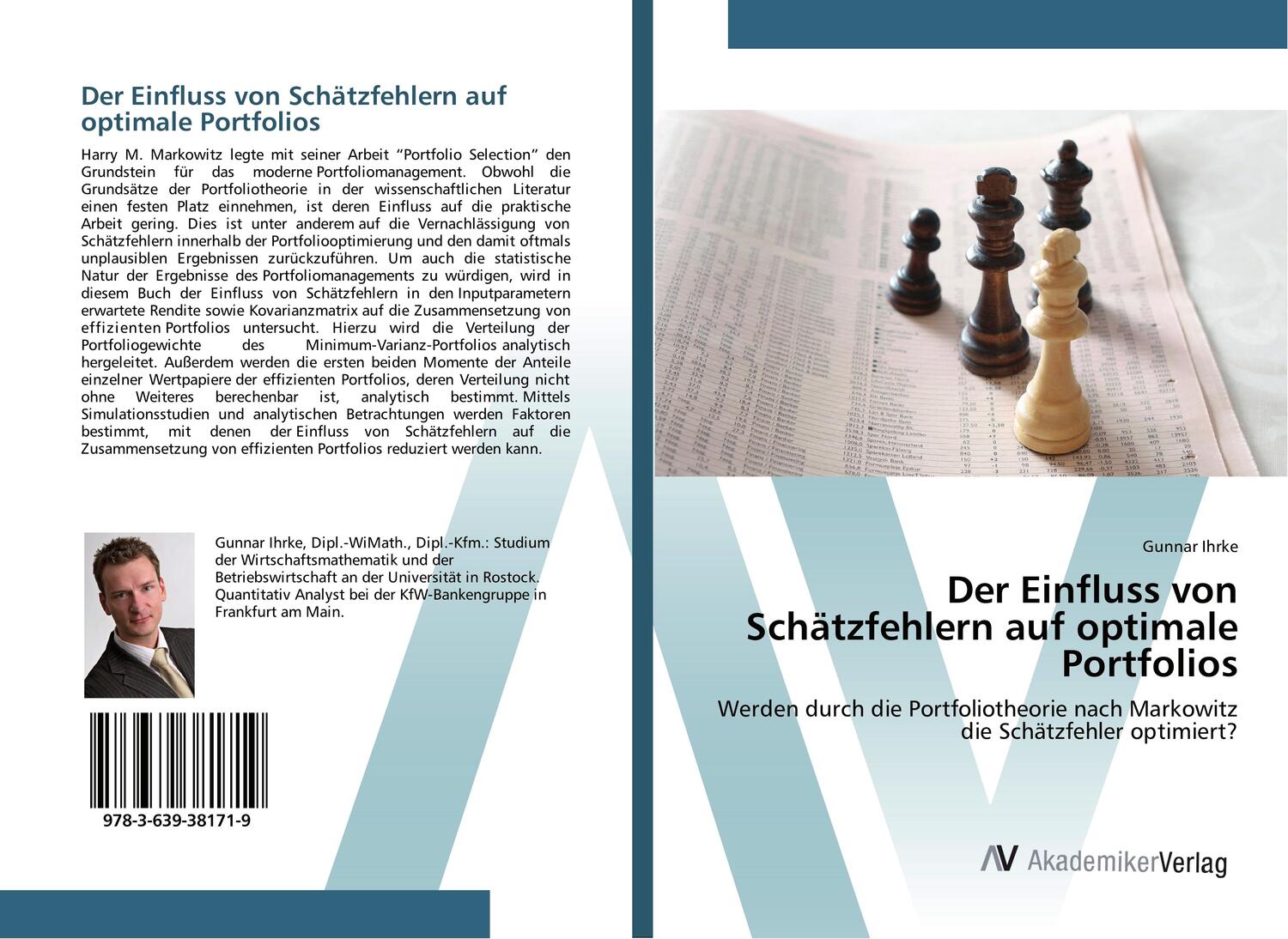 Cover: 9783639381719 | Der Einfluss von Schätzfehlern auf optimale Portfolios | Gunnar Ihrke