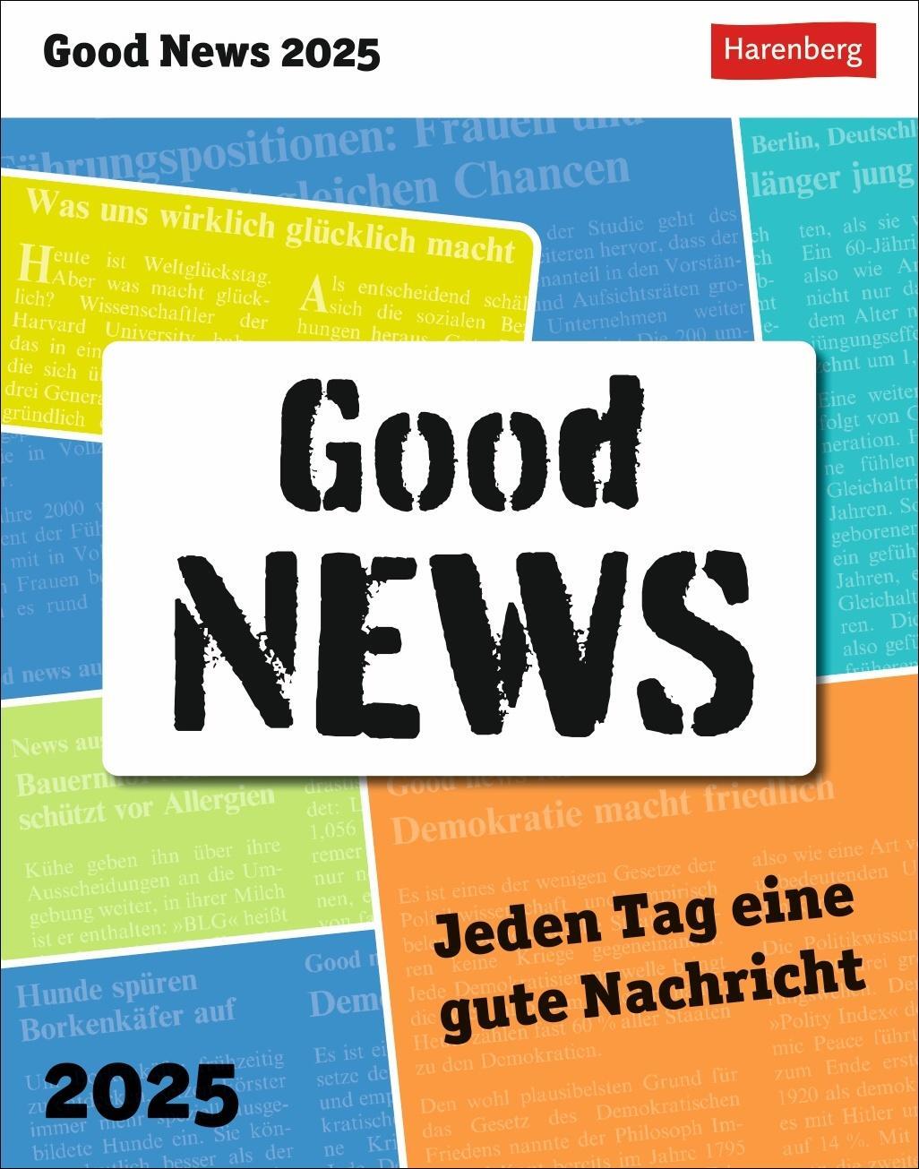 Cover: 9783840035340 | Good News Tagesabreißkalender 2025 - Jeden Tag eine gute Nachricht