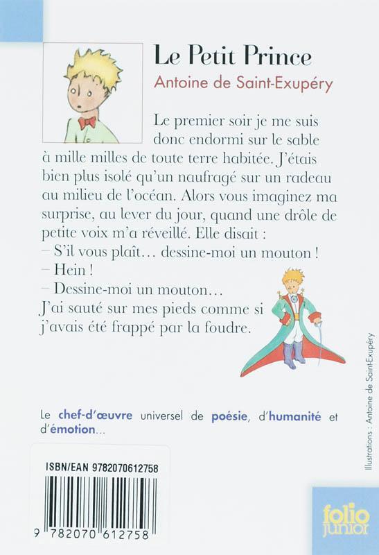 Rückseite: 9782070612758 | Le Petit Prince | Avec des aquarelles de l'auteur | Saint-Exupery
