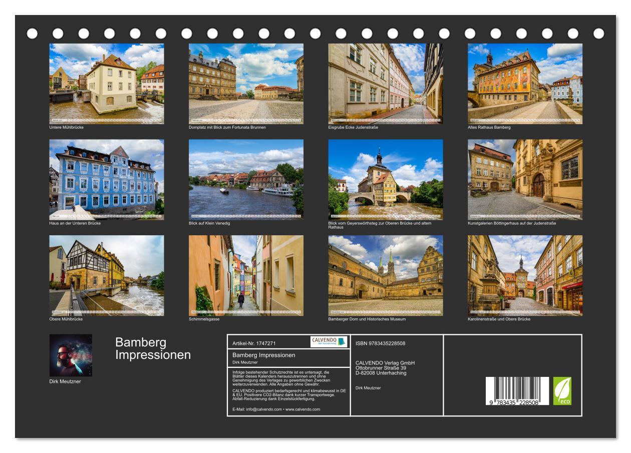 Bild: 9783435228508 | Bamberg Impressionen (Tischkalender 2025 DIN A5 quer), CALVENDO...