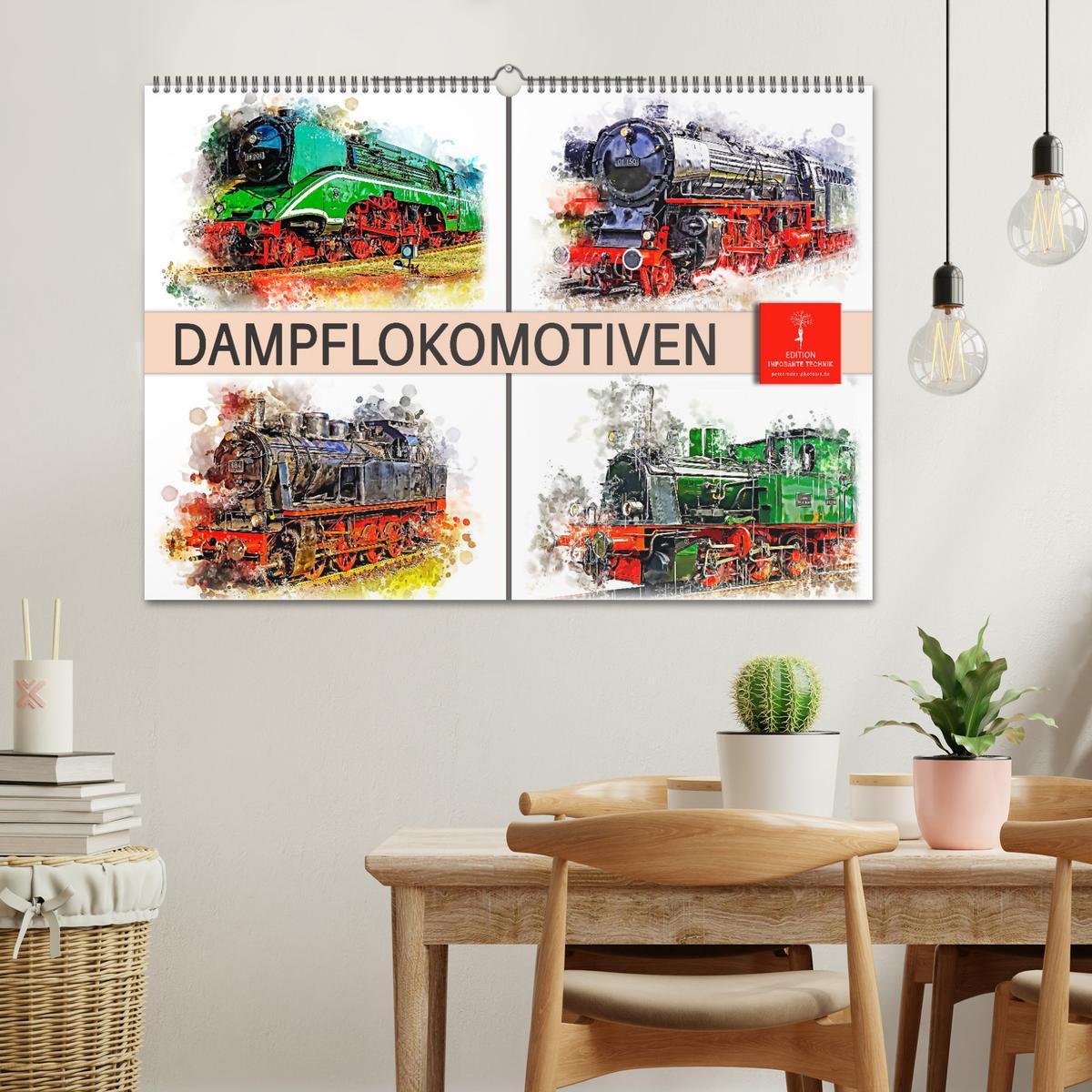 Bild: 9783383994289 | Beeindruckende Dampflokomotiven (Wandkalender 2025 DIN A2 quer),...