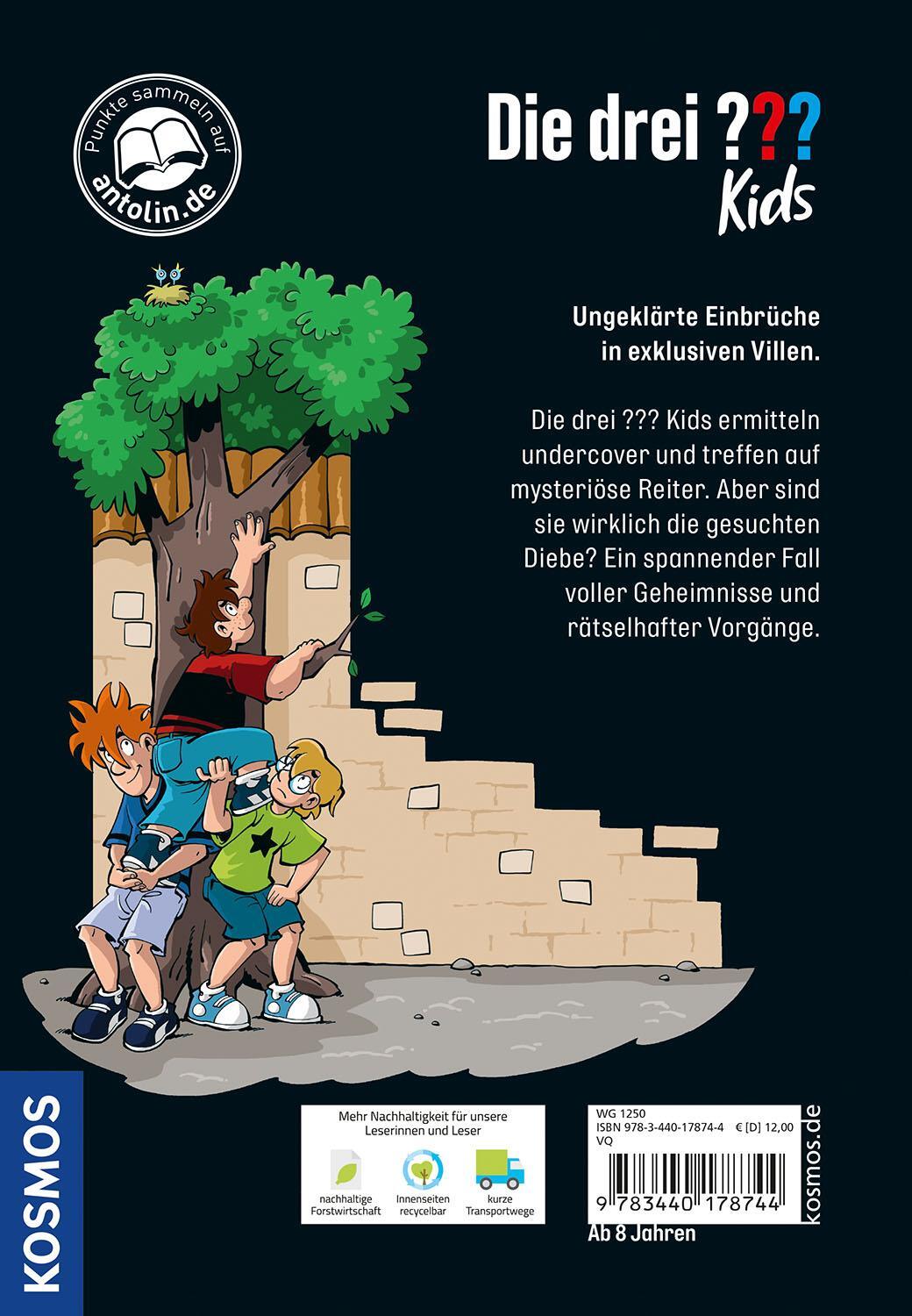 Rückseite: 9783440178744 | Die drei ??? Kids, 98, Die Geisterpferde | Ulf Blanck | Buch | 128 S.