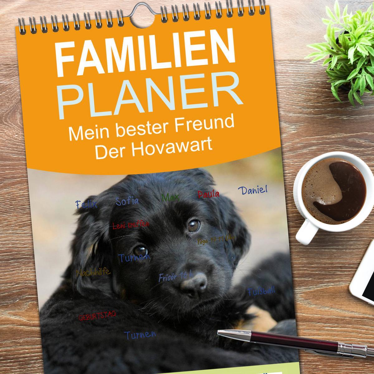 Bild: 9783457111543 | Familienplaner 2025 - Mein bester Freund - Der Hovawart mit 5...