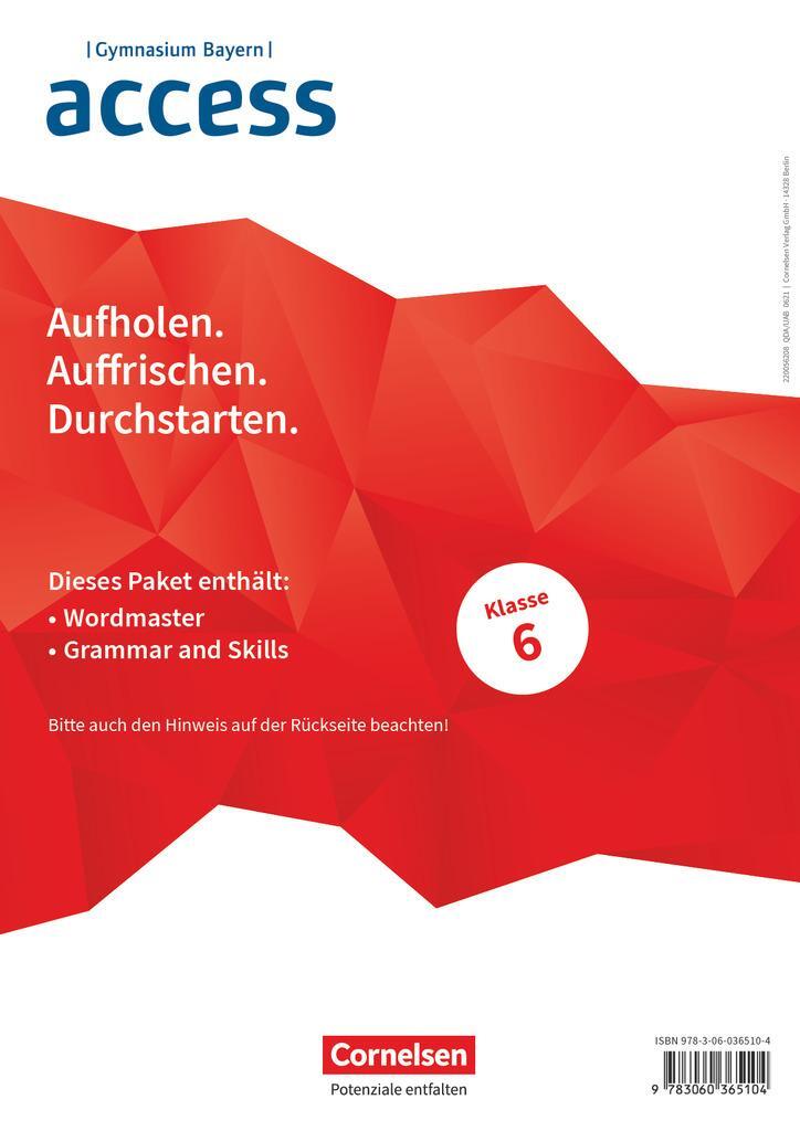 Cover: 9783060365104 | Access 6. Jahrgangsstufe. Bayern - Wordmaster und Grammar and...