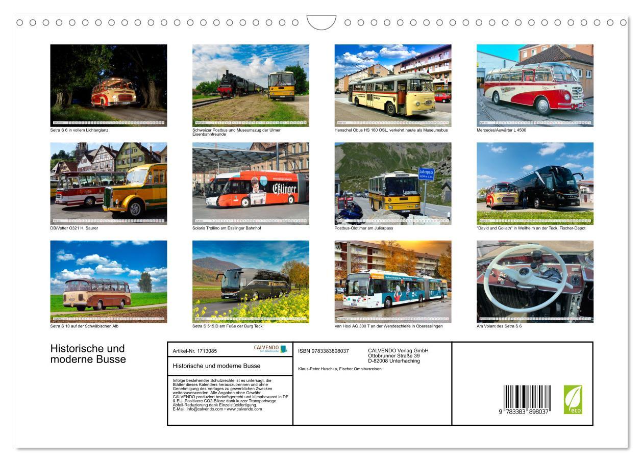 Bild: 9783383898037 | Historische und moderne Busse (Wandkalender 2025 DIN A3 quer),...