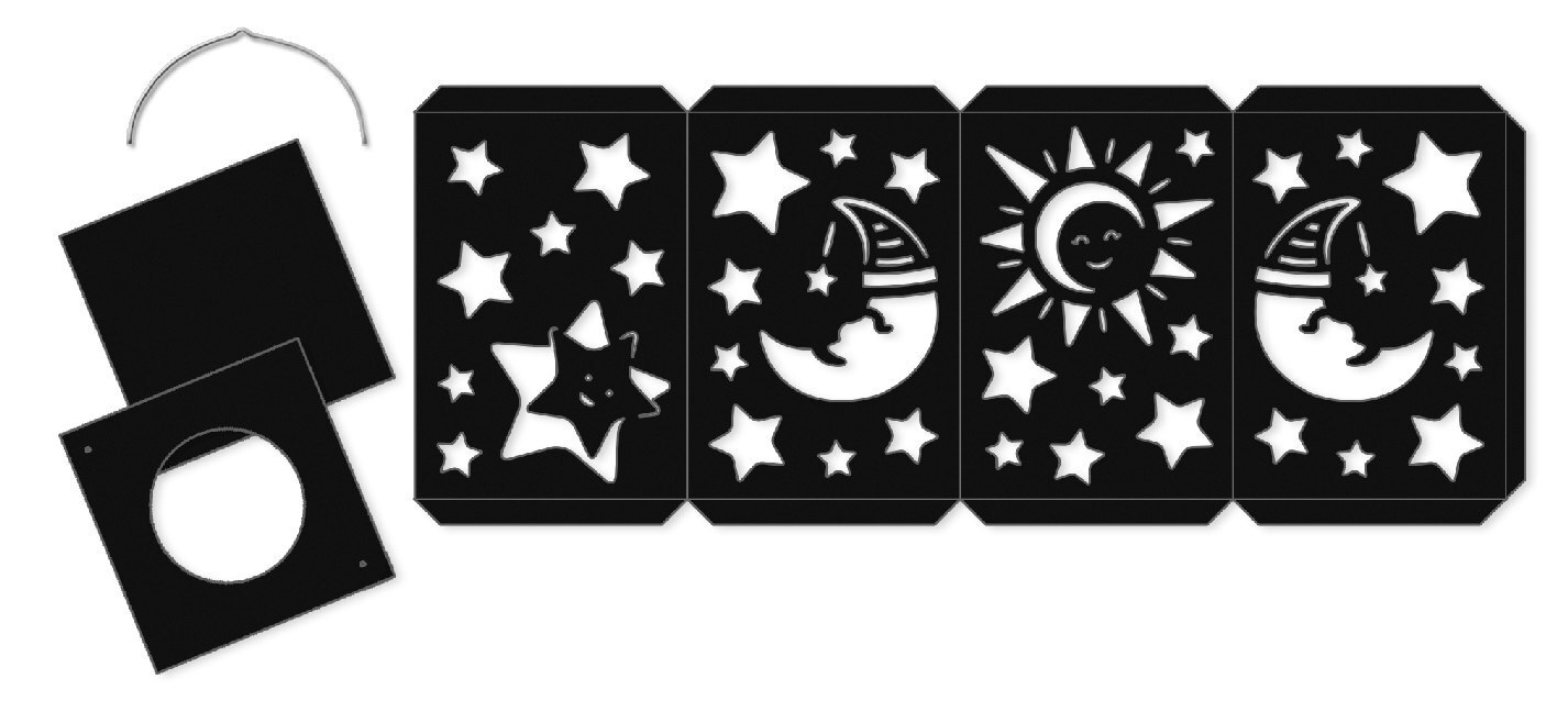 Bild: 4008525239048 | URSUS Laternenbastelset "Sonne, Mond & Sterne" | Stück | Polypropylene