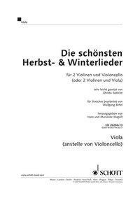 Cover: 9783795754877 | Die schönsten Herbst- und Winterlieder für Viola | Broschüre | 16 S.