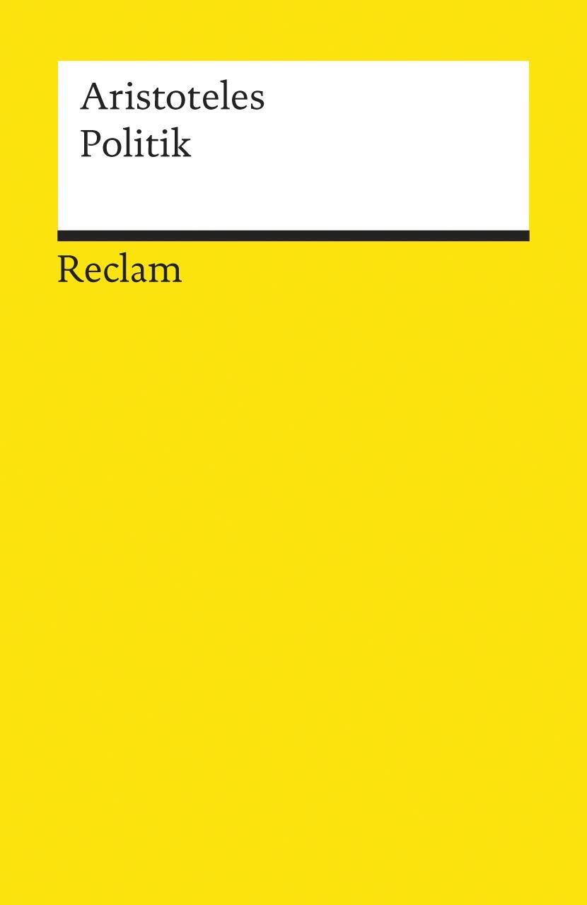 Cover: 9783150085226 | Politik | Schriften zur Staatstheorie | Aristoteles | Taschenbuch