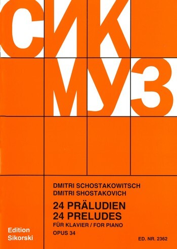 Cover: 9790003018812 | 24 Preludes 24 Op.34 | Dimitri Shostakovich | Buch | 1989