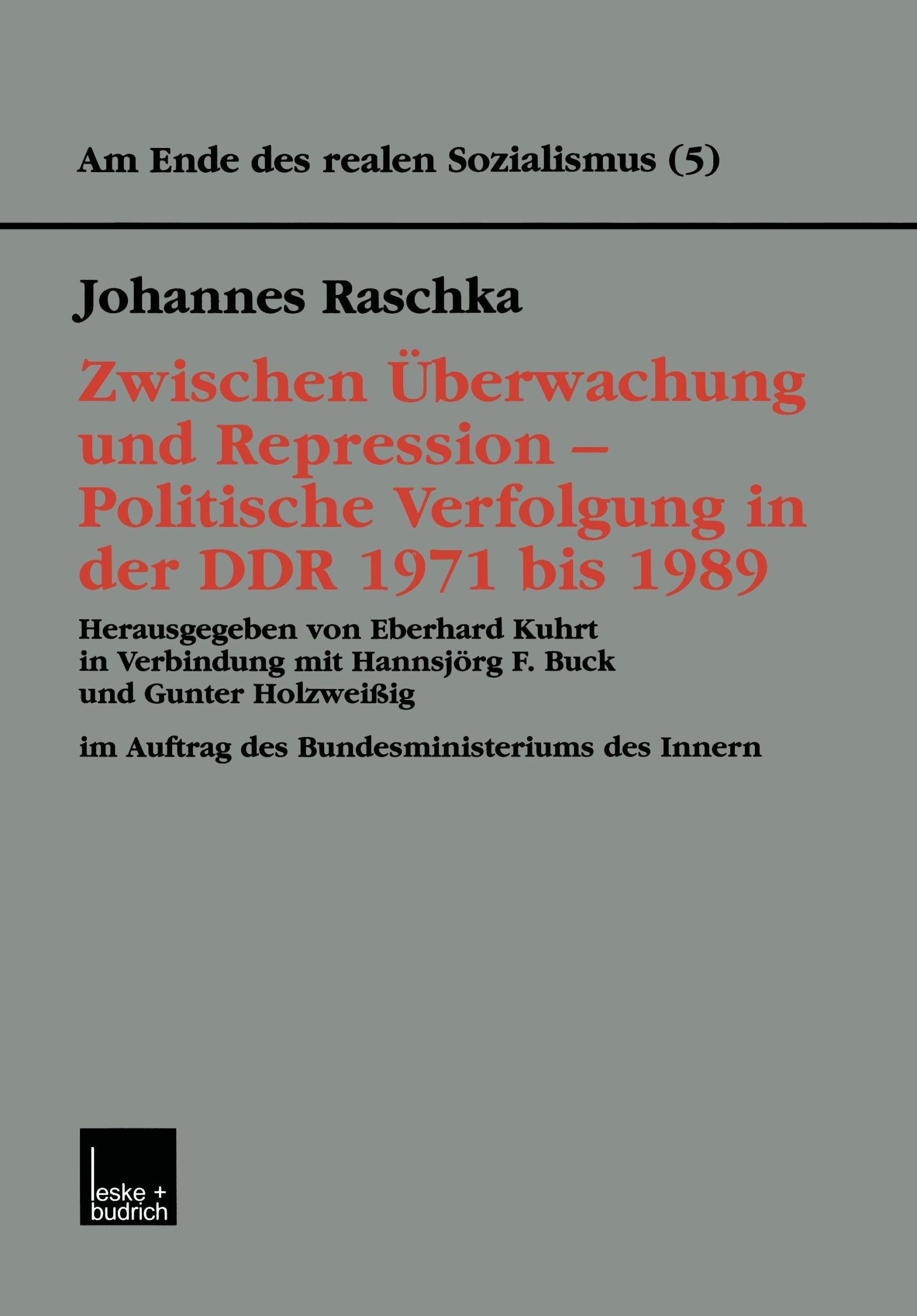 Cover: 9783810029799 | Zwischen Überwachung und Repression ¿ Politische Verfolgung in der...