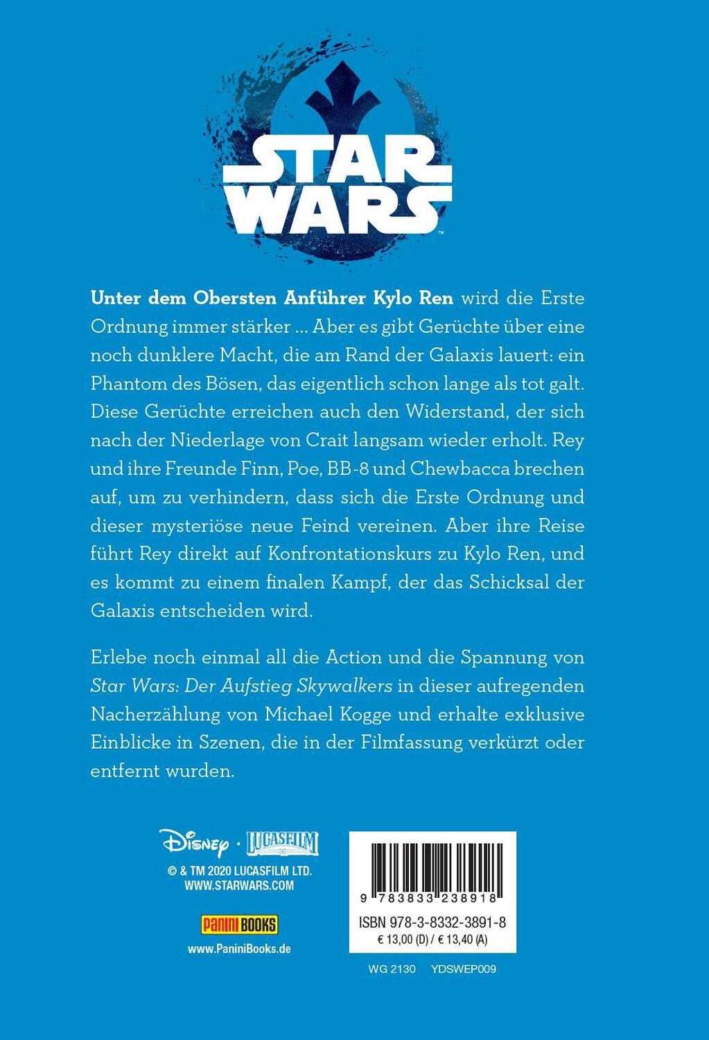 Rückseite: 9783833238918 | Star Wars: Der Aufstieg Skywalker (Jugendroman zum Film) | Episode IX