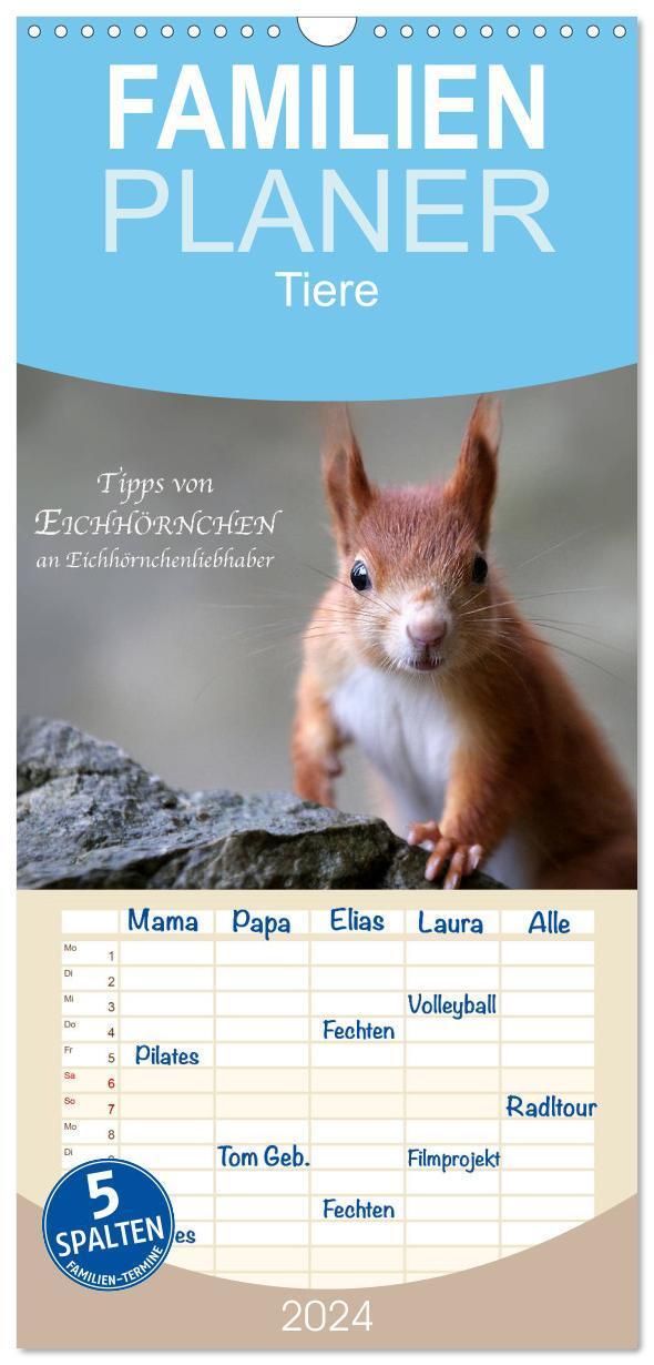 Cover: 9783675831025 | Familienplaner 2024 - Tipps von Eichhörnchen an...