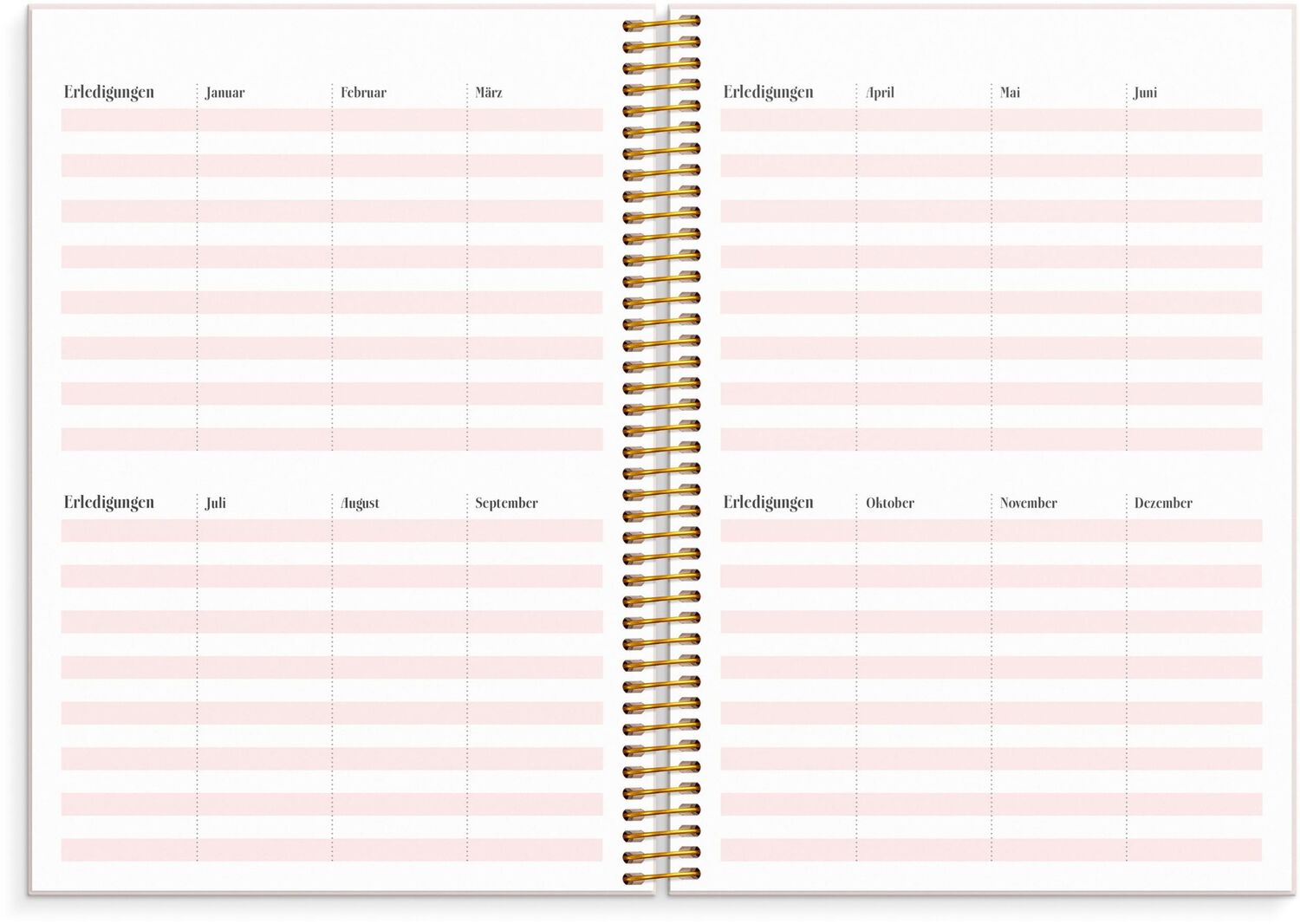 Bild: 7340188003664 | Burde Life Planner Pink Horizontal Kalender 2025 | Buch | Deutsch