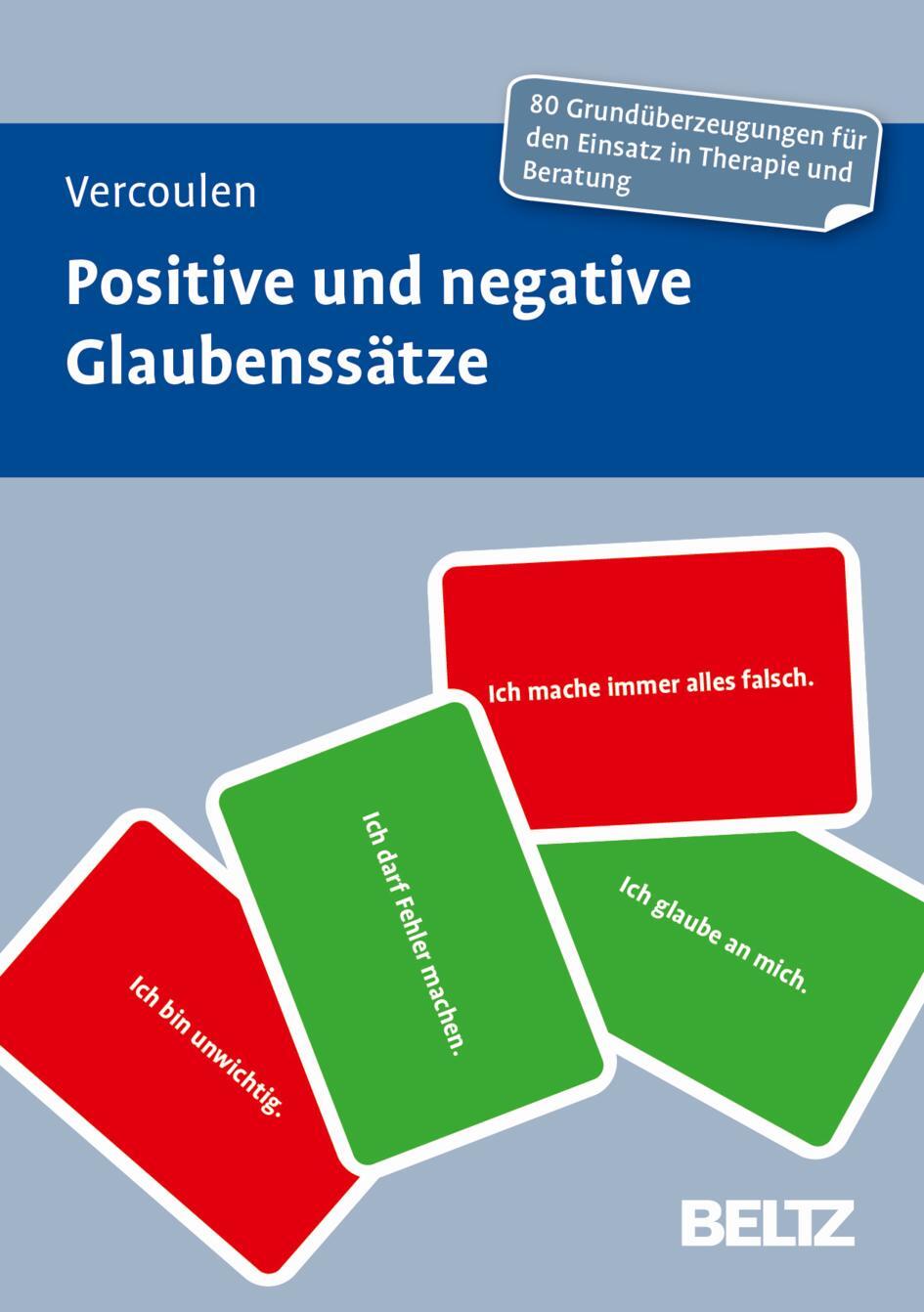 Cover: 4019172101398 | Positive und negative Glaubenssätze | Monique Vercoulen | Box | 80 S.